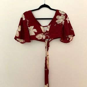 Floral print crop top